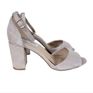 Steve Madden Minna Taupe Genuine Suede Heels Size 8